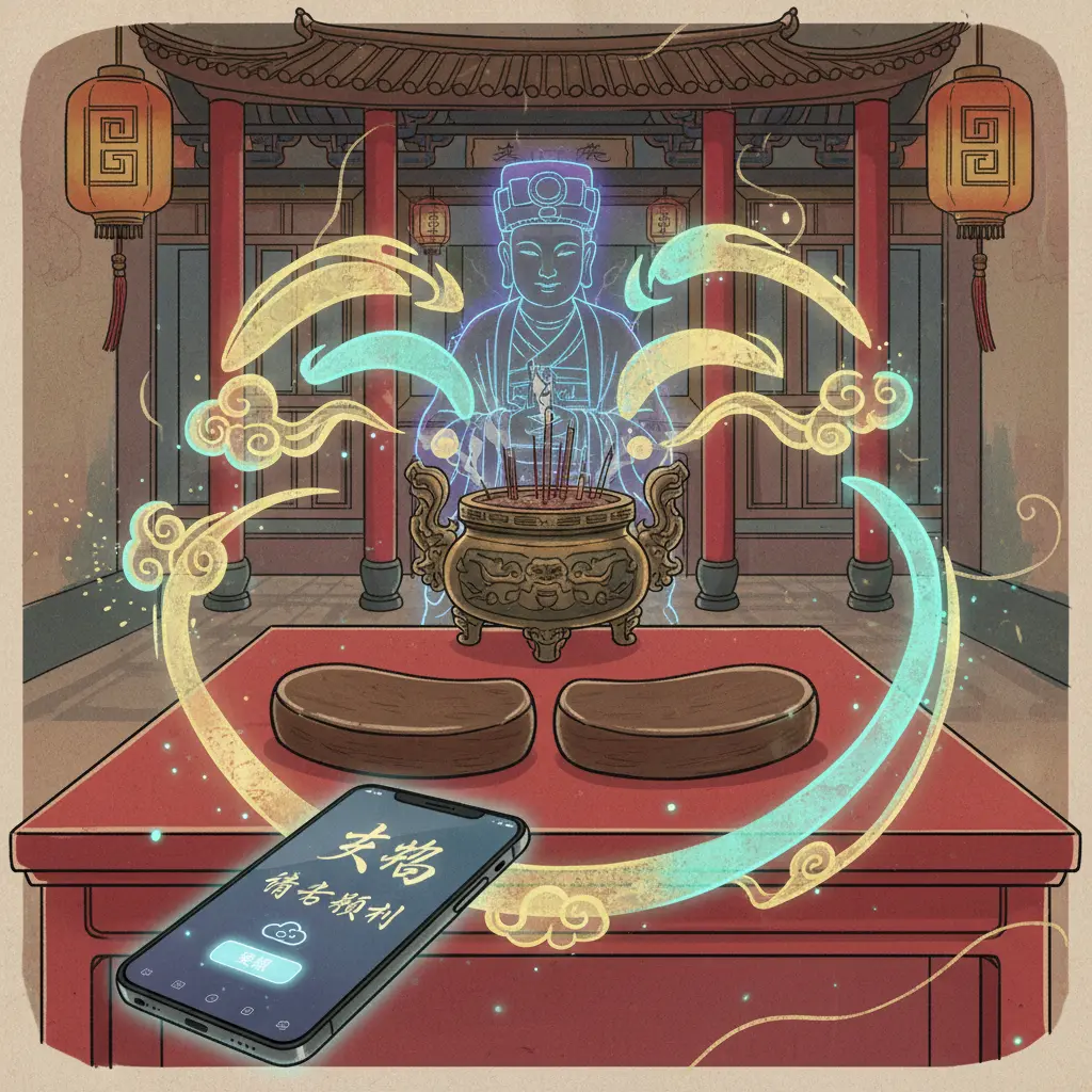 道教問神 - 笑筊