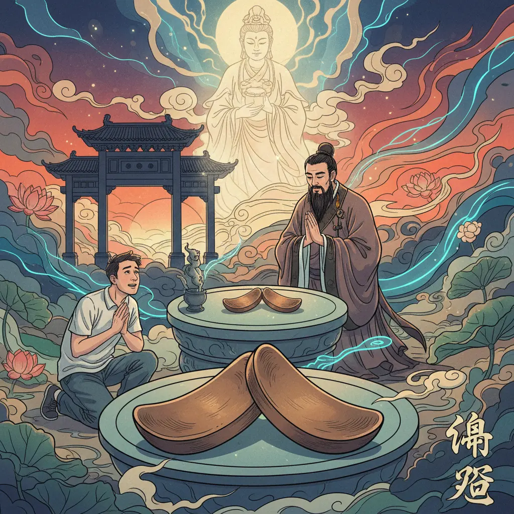 道教問神 - 陰筊