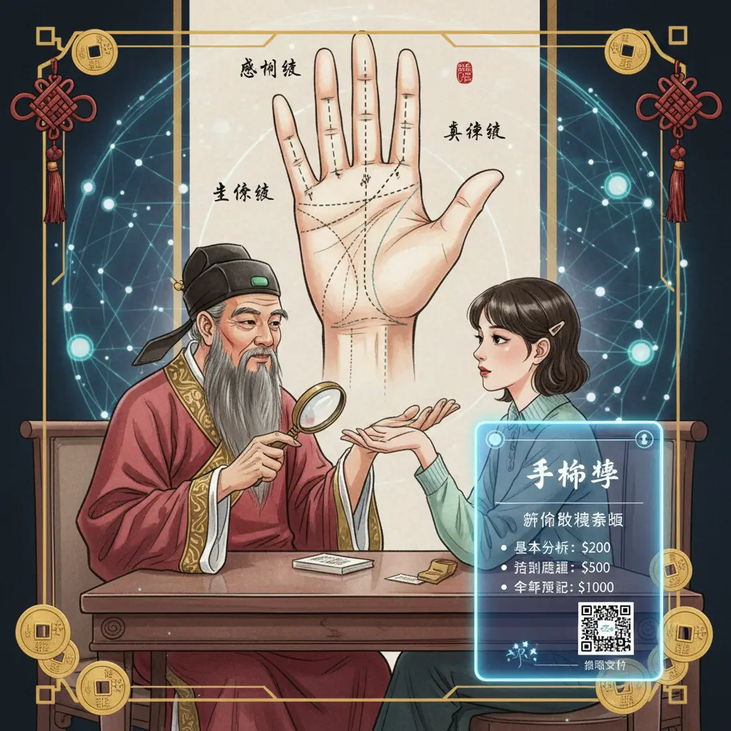 算命收費 - 手相學